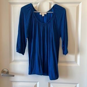 Michael Kors Blue Pattern Blouse